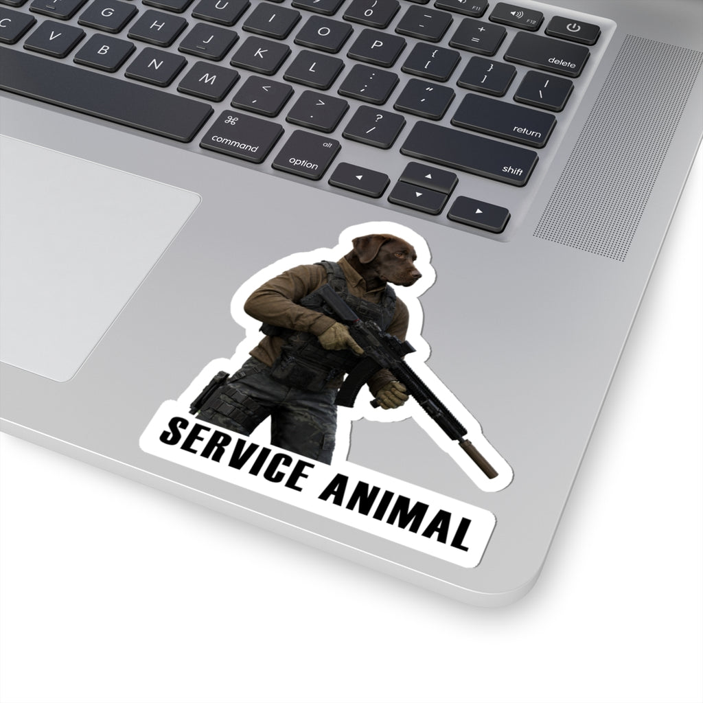 Service Animal Chocolate Lab Sticker
