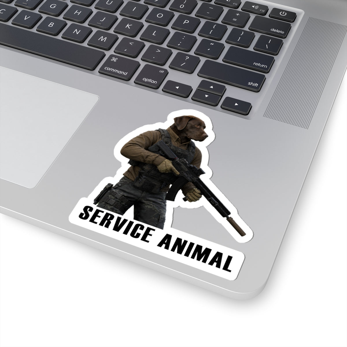 Service Animal Chocolate Lab Sticker