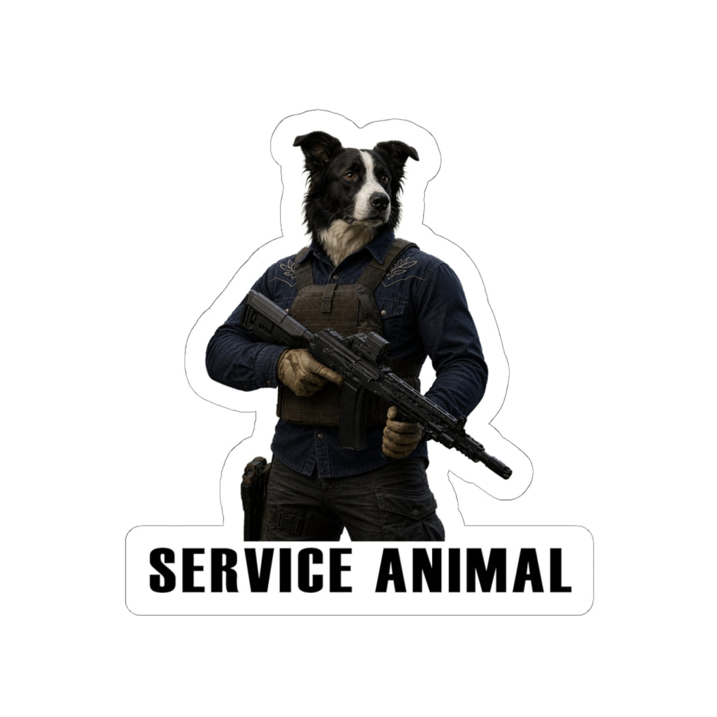 Service Animal Border Collie Sticker
