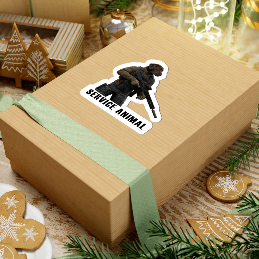 Service Animal Chocolate Lab Sticker