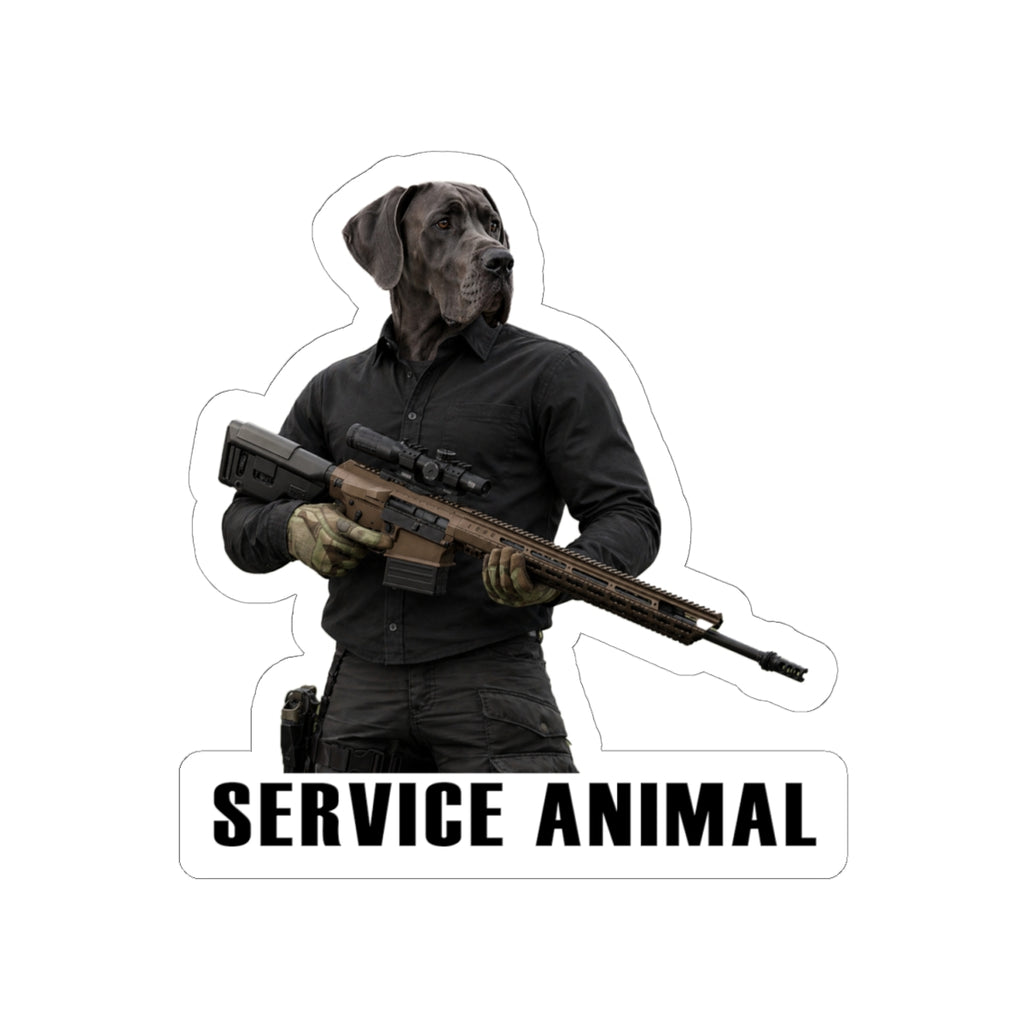 Service Animal Great Dane Sticker