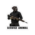 Service Animal Great Dane Sticker