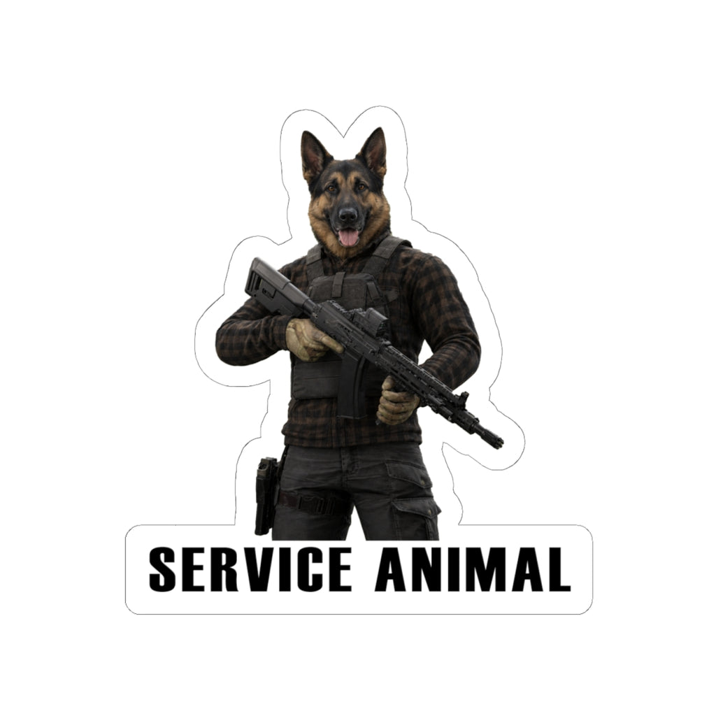 Service Animal German Shepherd Sticker