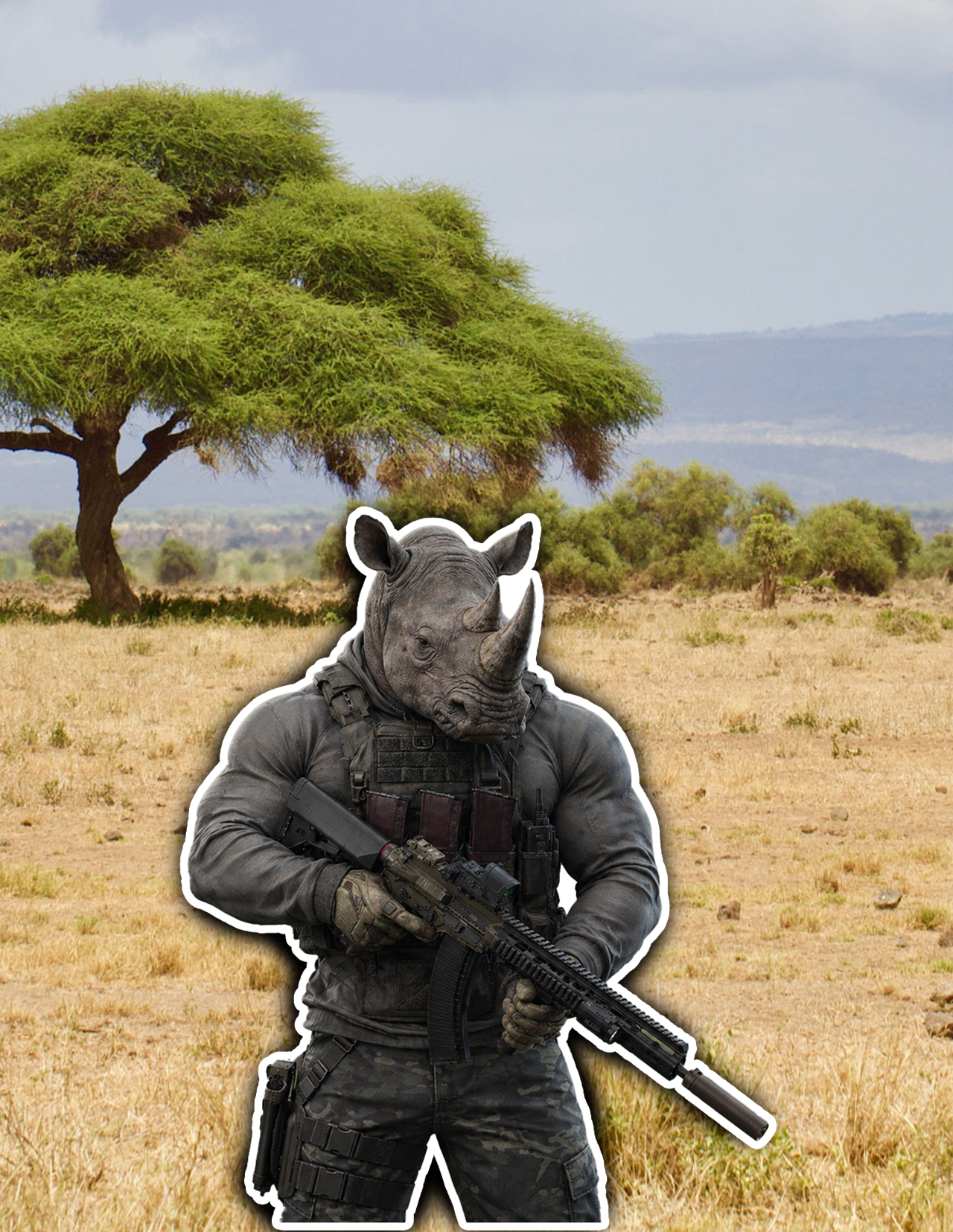 Rhino Operative Sticker
