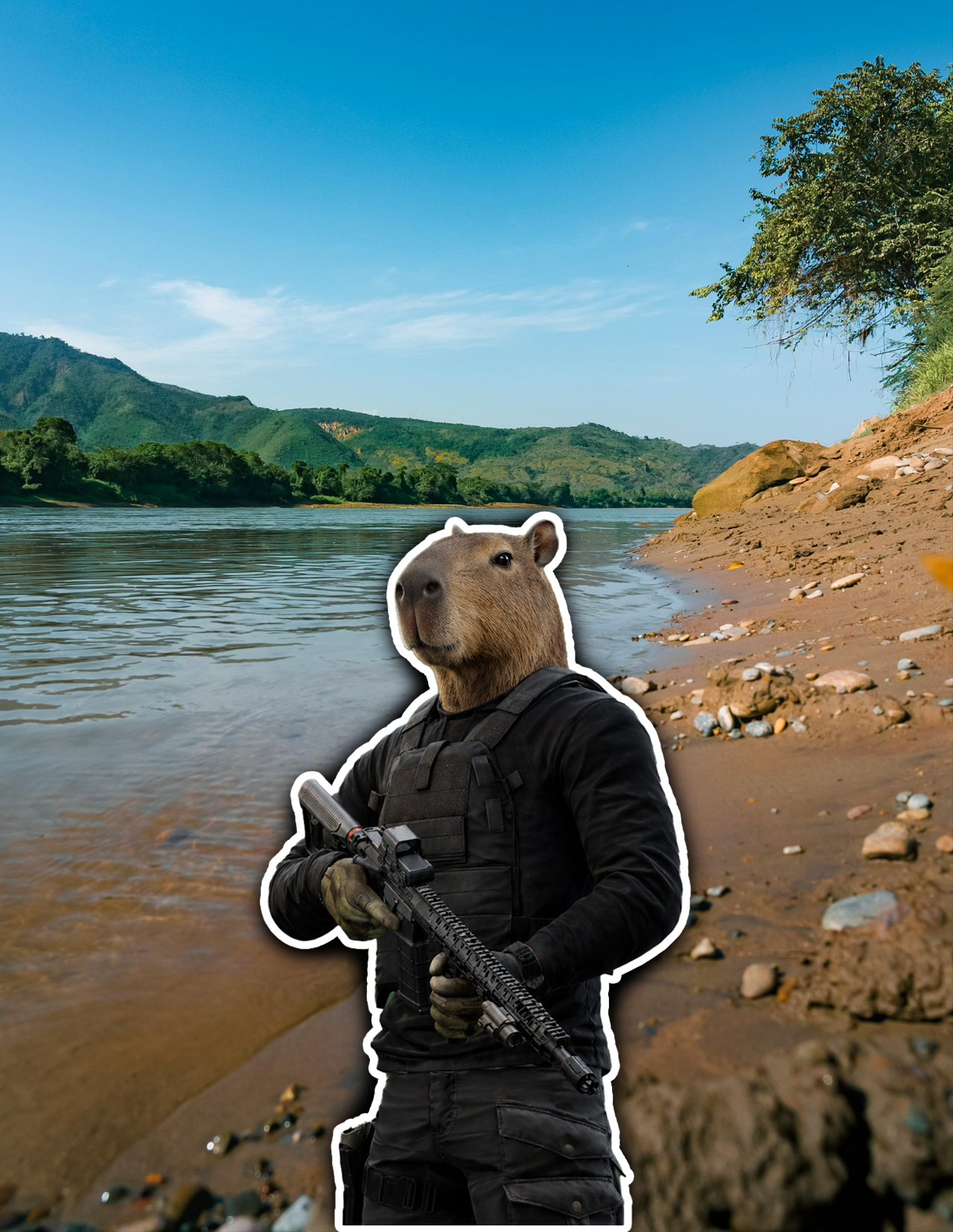 Capybara Operative Sticker
