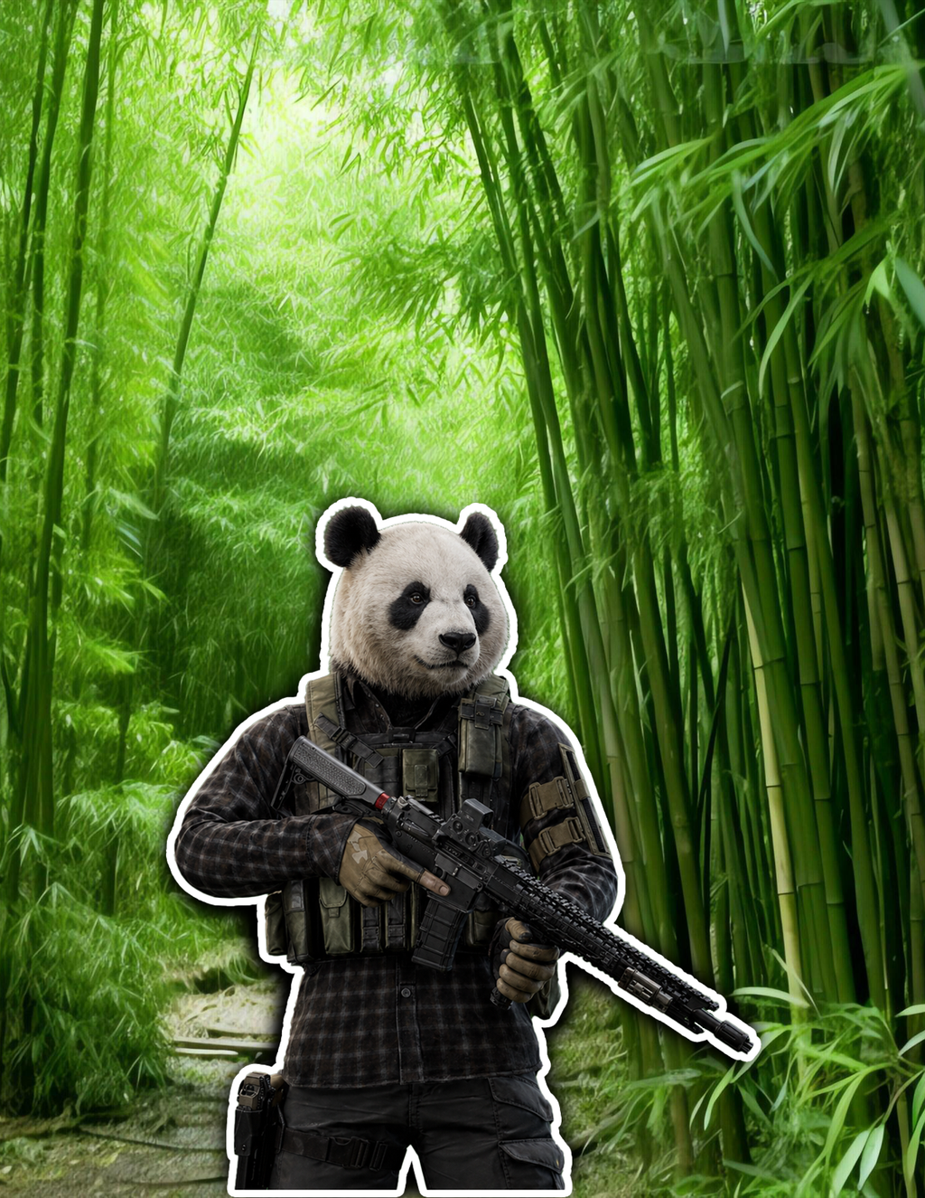 Panda Operative Sticker
