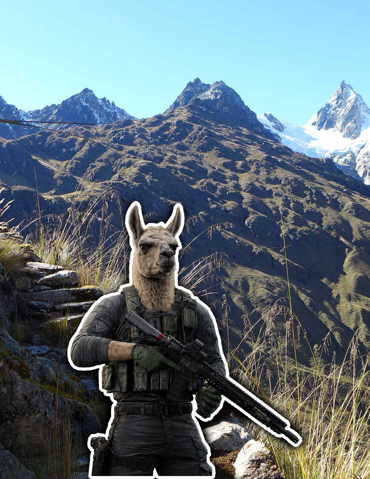 Llama Operative Sticker