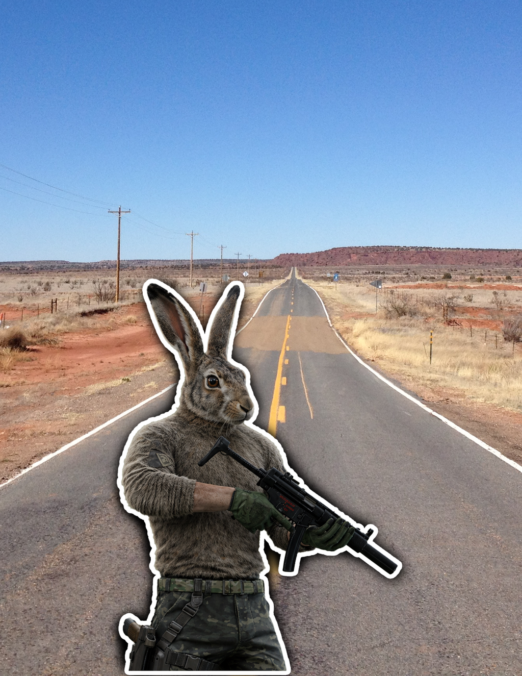 Rabbit Operative Sticker