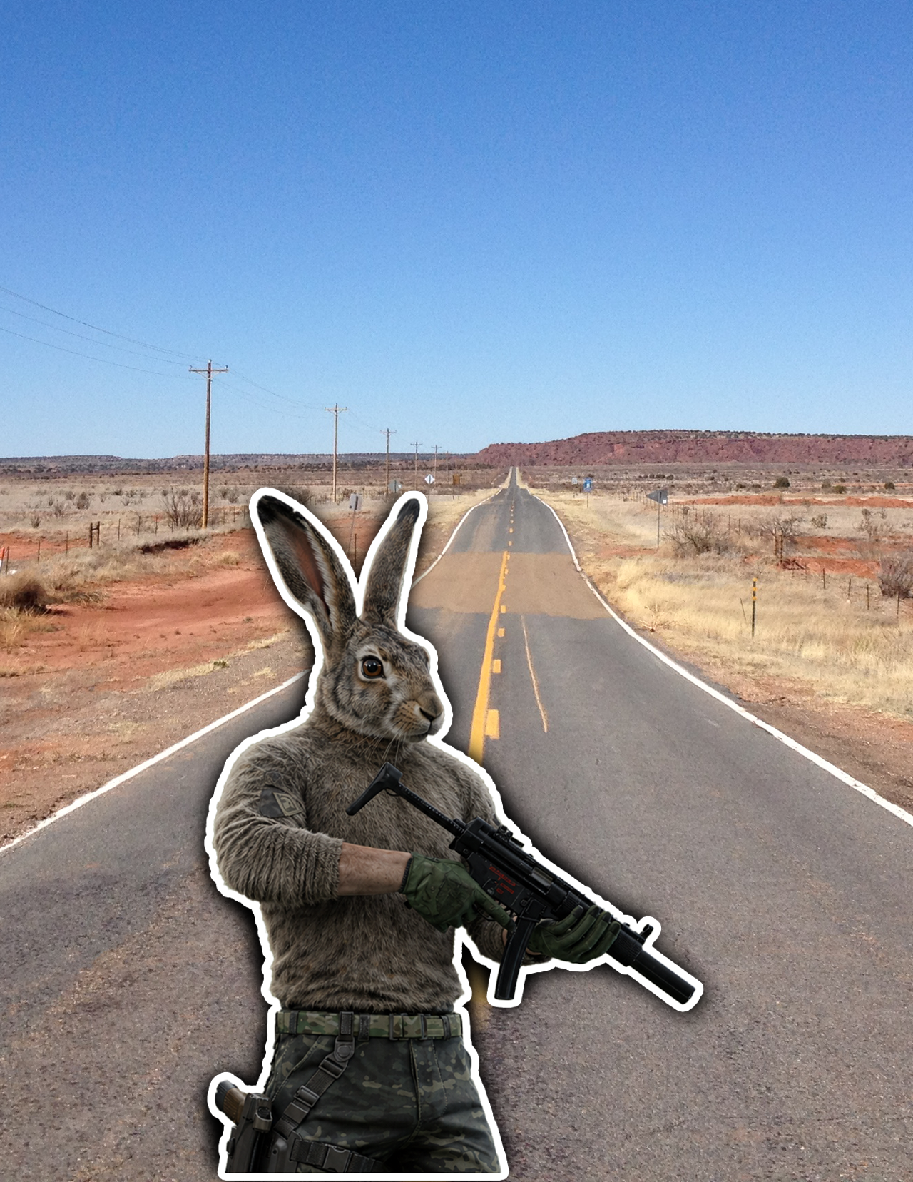 Rabbit Operative Sticker