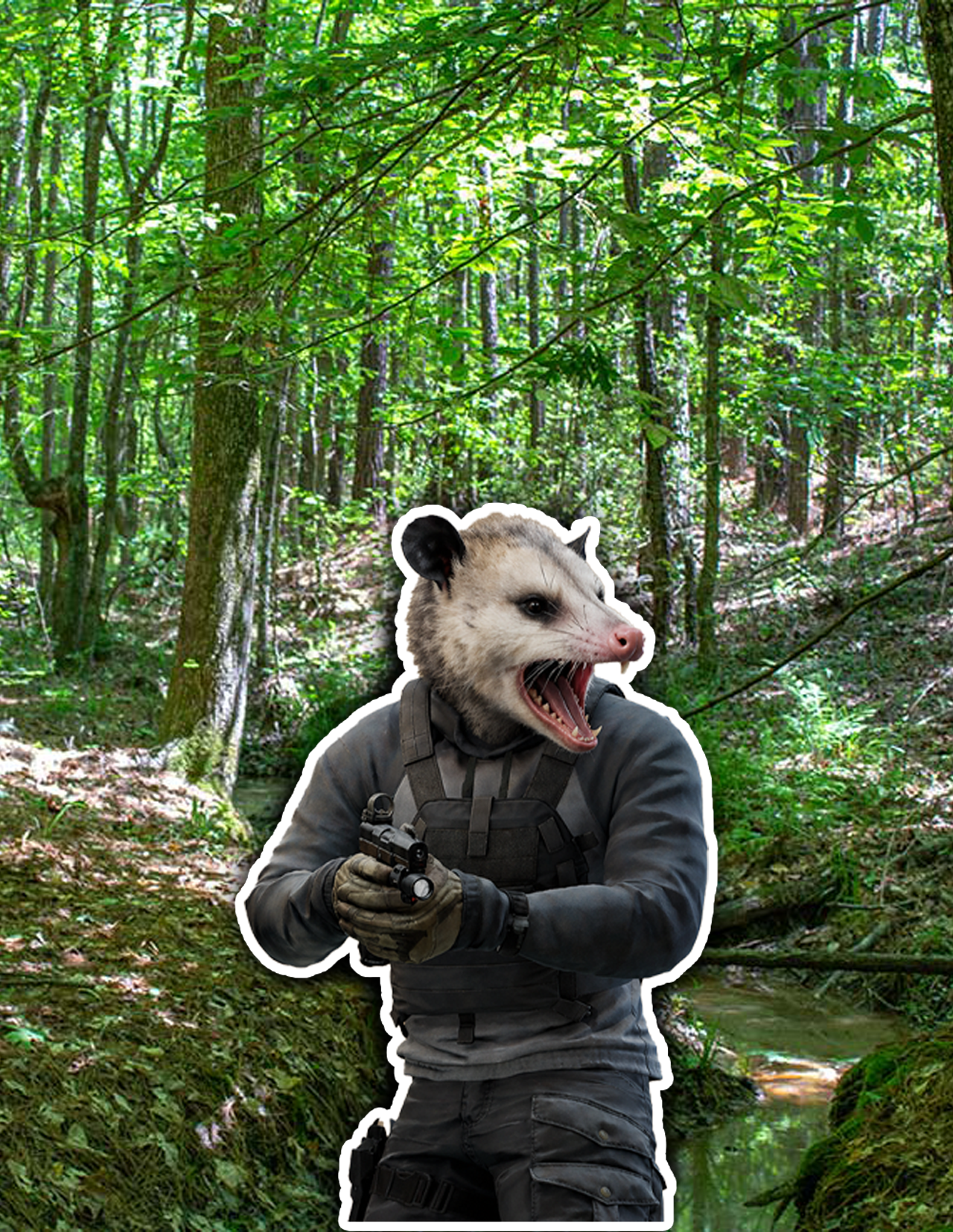Opossum Operative Sticker