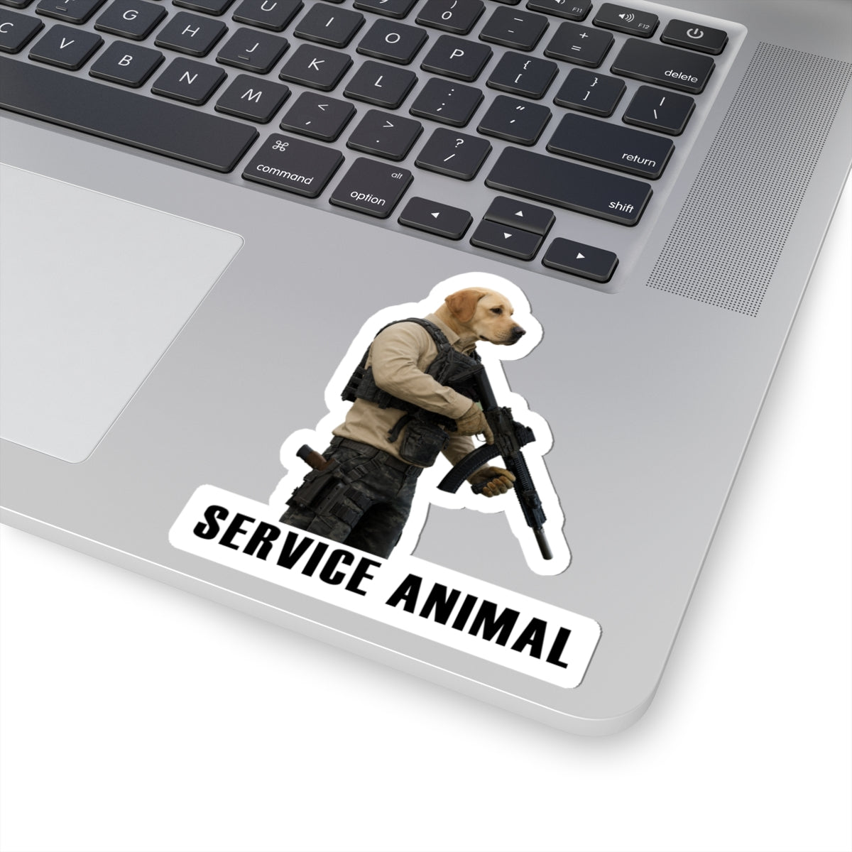Service Animal Yellow Lab Sticker