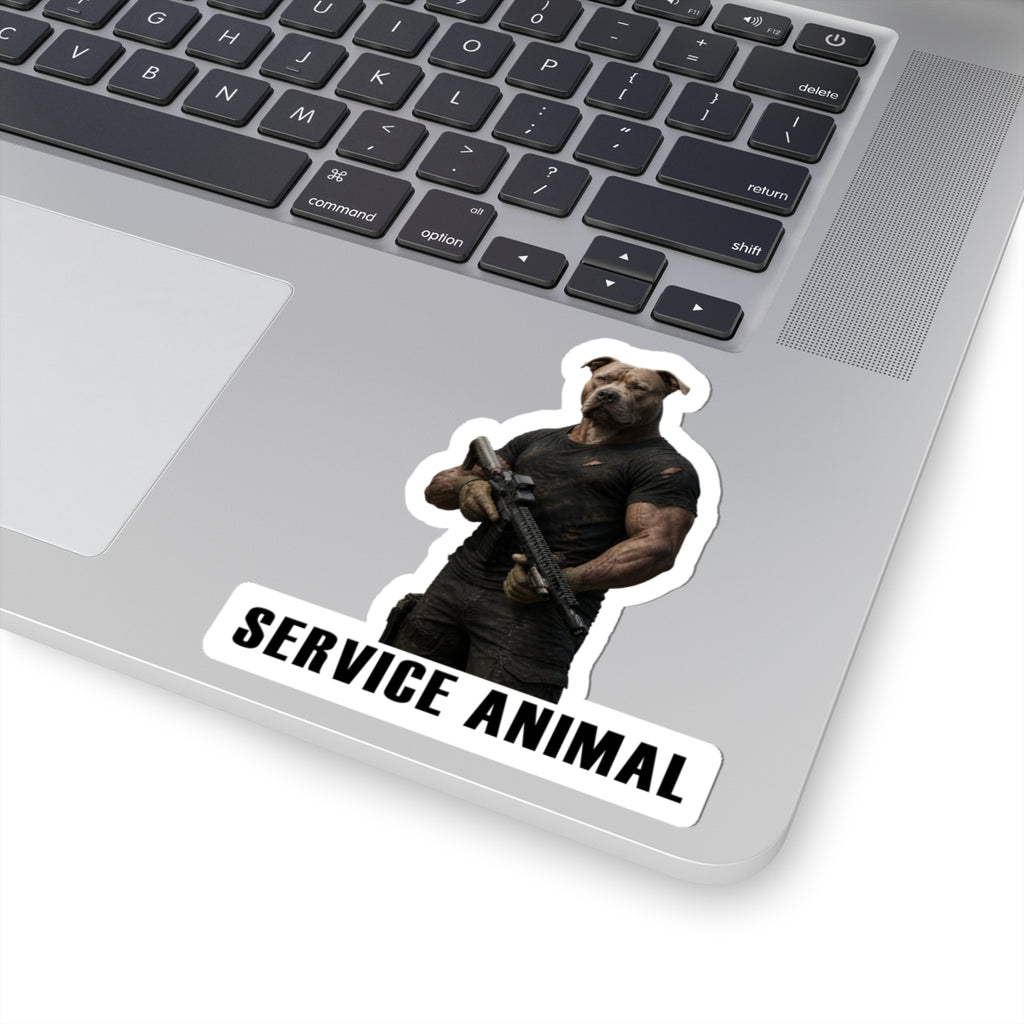 Service Animal Pit Bull Sticker