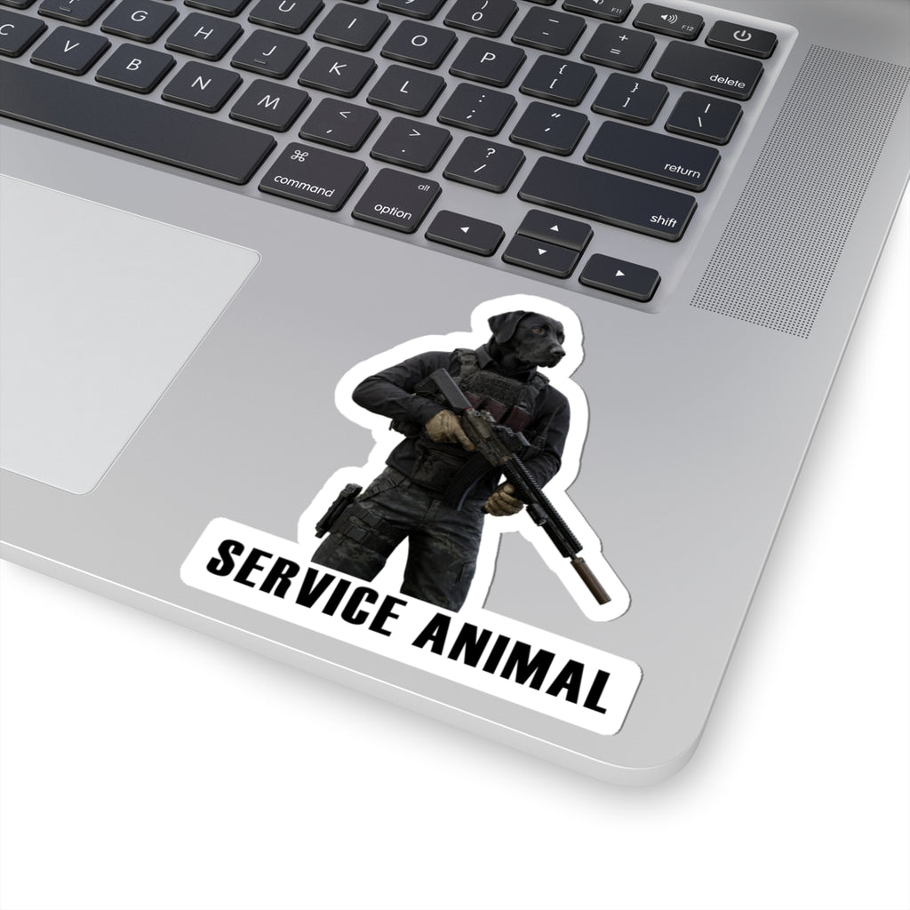 Service Animal Black Lab Sticker