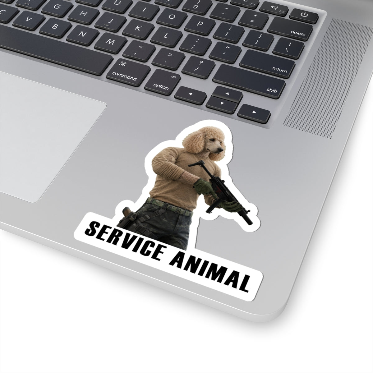 Service Animal Poodle Sticker