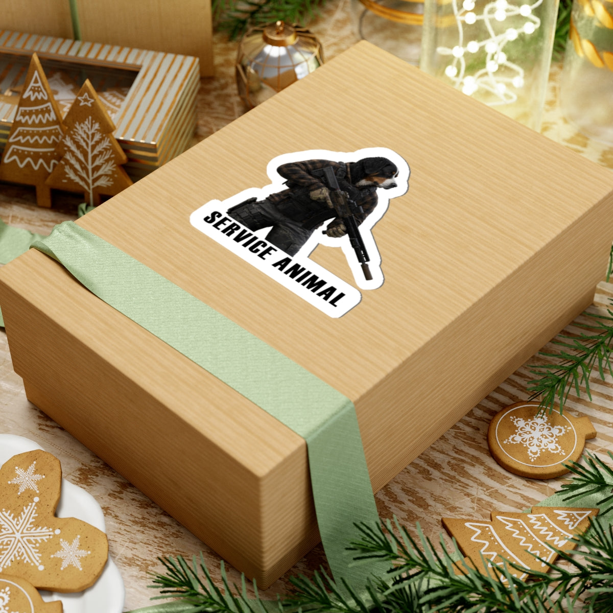 Service Animal Bernese Mountain Dog Sticker