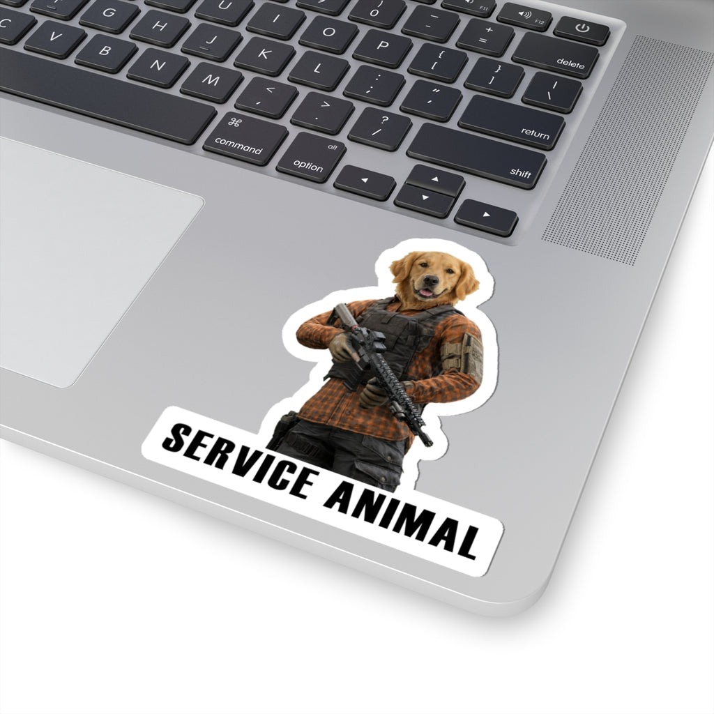 Service Animal Golden Retriever Sticker
