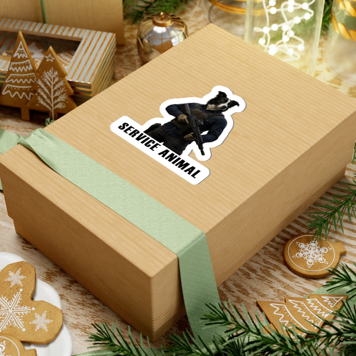Service Animal Border Collie Sticker