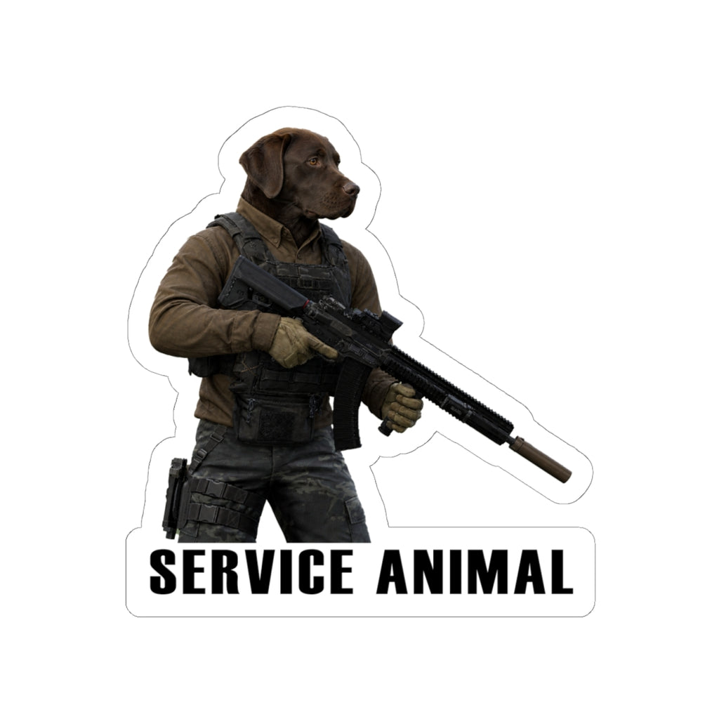 Service Animal Chocolate Lab Sticker