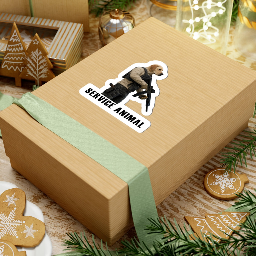 Service Animal Yellow Lab Sticker